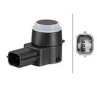 HELLA 6PX 358 141-231 Sensor, Einparkhilfe - gerade - 3-polig - gesteckt - lackierbar