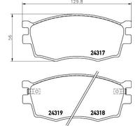 HELLA 8DB 355 006-951 Bremsbelagsatz, Scheibenbremse vorne für HYUNDAI KIA