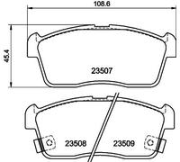 HELLA 8DB 355 009-631 Bremsbelagsatz, Scheibenbremse vorne für DAIHATSU