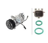 Klimakompressor 12 V Ø 115 mm HELLA passend für u.a. RENAULT MEGANE