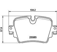 HELLA BREMSBELÄGE HINTEN passend für JAGUAR F-TYPE XJ | 8DB 355 021-161