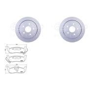 Hella Bremsenset 320mm Hinten Passend Für Jeep Commander Grand Cherokee 3 Bremsscheibe: A.b.s.: 17820 Ashika: 6100001c Ate: 24011401181 Blue Print