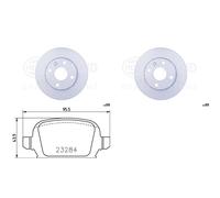 Hella Bremsscheiben + Beläge 240mm Hinten Passend Für Opel Corsa C + Tigra Tt Bremsscheibe: A.b.s.: 17149 Abakus: 23104144 Abakus: 231041442 Ackoja