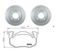 Hella Bremsscheiben + Beläge 247mm Hinten Passend Für Peugeot 206 306 + Saxo Zx Bremsscheibe: A.b.s.: 16876 Abakus: 23104040 Abakus: 231040402 Aisi