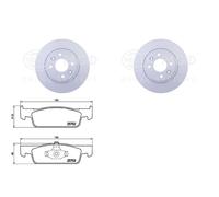 HELLA BREMSSCHEIBEN + BELÄGE 259mm VORNE passend für RENAULT TWINGO 3