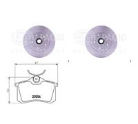 Hella Bremsscheiben + Beläge 274mm Hinten Passend Für Renault Grand Scenic 3 Bremsscheibe: A.b.s.: 18160c Abakus: 23104039 Abakus: 231040392 Ashi