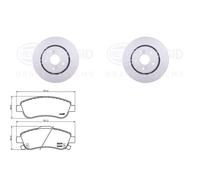 Hella Bremsscheiben + Beläge 293mm Vorne Passend Für Honda Cr-v 3 4 Re Rm Bremsscheibe: A.b.s.: 17962 Abakus: 23103301 Acura: 45251swaa00 Aisin: C6