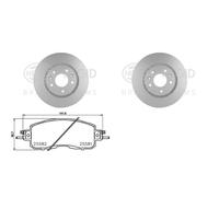 HELLA BREMSSCHEIBEN + BELÄGE 296mm VORNE passend für NISSAN LEAF ZE0