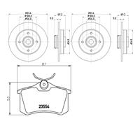 Hella Bremsscheiben + Beläge Hinten Passend Für Opel Crossland X Bremsscheibe: A.b.s.: 18643 A.b.s.: 18643c Ashika: 61000621c Ate: 24010901882 Blue