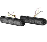 Hella Frontblitzer Rundumleuchte - LED Warnleuchte - Blitzleuchte - blau - BST - 12V / 24V - Schraubanschluss/Anbau - Kabel: 150mm - Stecker: offene Kabelenden - Set - Menge: 2-2XD 012 160-901