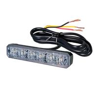 Hella Frontblitzer Rundumleuchte - LED Warnleuchte - Blitzleuchte - weiß - BST - 12V / 24V - Anbau/Schraubanschluss - Kabel: 860mm - Stecker: offene Kabelenden - Set - Menge: 2-2XD 012 160-881