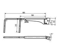 HELLA - 8HG 501 257-042 - Halter, Außenspiegel, verstellbar, rechts