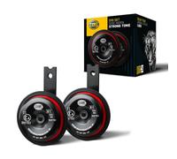 HELLA 3AM 922 000-971 Horn - S90 - 12V - 113dB(A) - Frequenzbereich: 350/415Hz - Gehäusefarbe: rot/s
