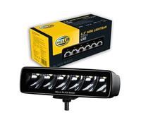HELLA LED Lightbar Black Magic Zusatzscheinwerfer 6,2 Zoll 1600 echte Lumen Spotausleuchtung: rechteckig LED Arbeitsscheinwerfer 12V - 24V für Auto Pickup LKW SUV ATV Motorrad - 1FB 358 176-211