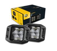 HELLA LED Zusatzscheinwerfer Black Magic Cube Kit 3,2 Zoll 3000 echte | Lumen Spotausleuchtung - 2 Stk Unterputzmontage Offroad Arbeitsscheinwerfer 12V - 24V Auto Traktor SUV ATV - 1FA 358 176-831