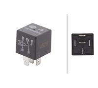 HELLA 4RD 933 332-641 Relais, Arbeitsstrom - 12V - 5-polig - Schaltbild: W2 - Wechsler - Farbe: schwarz - ohne Halter