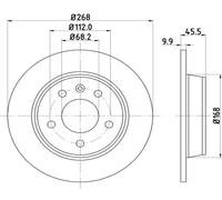 HELLA PAGID 2x Bremsscheibe hinten voll für VW Sharan Ford Galaxy 7M8 7M9 7M6