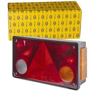 HELLA Rückleuchte - Glühlampe - 12V / 24V - Anbau/geschraubt - ECE/ADR/GGVS - Lichtscheibenfarbe: mehrfarbig - Stecker: Flachstecker - rechts - Menge: 1 - 2VP 340 400-121
