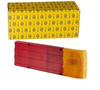 HELLA Rückleuchte - Glühlampe - Anhänger Beleuchtung - 12V - Einbau/geschraubt - nicht SAE/ECE - Lichtscheibenfarbe: rot/gelb - Stecker: Flachstecker - links/rechts - Menge: 1 - 2SD 004 460-011