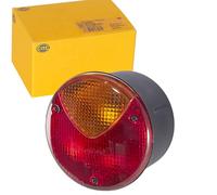 HELLA Rückleuchte - Glühlampe - 24V / 12V - Anbau/geschraubt - ECE/ADR/GGVS - Lichtscheibenfarbe: rot/gelb - Stecker: Flachstecker - rechts/links - Menge: 1 - 2SD 964 169-111