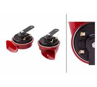 HELLA Signalhorn Hupe TE16 Satz rot 12V 400-500Hz 72W 110dBA 3FH007424-811