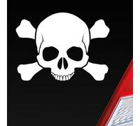 Hellweg Druckerei Totenkopf Skull Pirat Tod Fun Kopf Car Auto Aufkleber Sticker Heckscheibenaufkleber