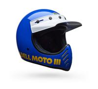 Helm Enduro Dual Road BELL MOTO-3 Klassisch Blau Poliert