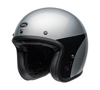 Helm Jet Cafe Racer BELL Custom 500 22.06 Chassis Silber Schwarz Glänzend
