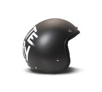 Helm Jet Cafe Racer DMD RETRO I Hate Everyone Schwarz Weiß Matt