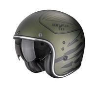 Helm Jet Cafe Racer SCORPION EXO BELFAST EVO Dawg Grün Schwarz