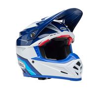 Helm Moto-Cross BELL MOTO-9S FLEX Merchant Blau Weiß Glänzend