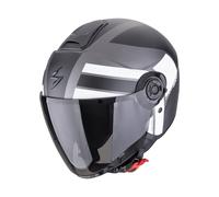 Helm Scorpion Exo City II Blur Mattsilber-Schwarz-Weiss Gr. L Rollerhelm Jethelm