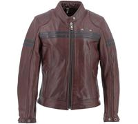 Helstons Chica Buffalo Damen Motorrad Lederjacke, dunkelrot, Größe XL