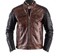 Helstons Cruiser Rag Lederjacke, schwarz-braun, Größe L für Männer