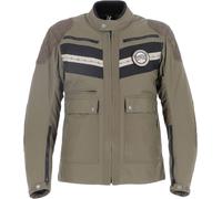 Helstons Sand wasserdichte Motorrad Textiljacke, grün-braun, Größe M für Männer