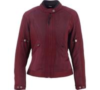 Helstons Stoner Evo Air Mesh Damen Motorrad Textiljacke, dunkelrot, Größe L