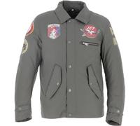 Helstons Terry wasserdichte Motorrad Textiljacke, grün-braun, Größe S für Männer