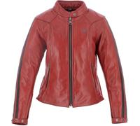 Helstons Victoria Damen Motorrad Lederjacke, rot, Größe S