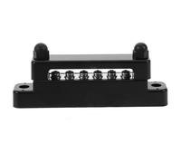 Hemobllo Auto Klemmenblock Satz 6 polig Vernickelte Sammelschiene aus Edelstahl mit Polycarbonat Verteiler Klemmenblock für Kfz Yacht und Caravan Kurzschlussgeschützter Anschlussblock