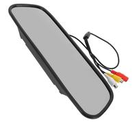 Hemobllo Auto Rückspiegel Monitor 5 Zoll LCD Display mit 2 Av Eingängen für Rückfahrkamera und DVD Video Kompakt Schwarzes Fahrzeug Display für Einfache Nachrüstung