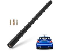 HENGBIRD Autoantenne Kurz 18cm Universal Kfz Stabantenne Ersatz für Autoradio Stabile Starken FM/AM/DAB Empfang Dachantenne mit M4 M5 M6 Adapter für alle Modelle