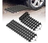 HENGMEI 2 Stück Auto Anfahrhilfe Sandbleche Traktionshilfe Gummi Traktionsmatte Set Offroad Recovery Board Tracks Traction Mats Anfahrmatte für Schnee, EIS, Schlamm (80cm)