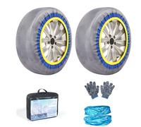 HENYGEN 2 Stück Autoreifen, Schneesocken, hohe Traktion, Auto-Alternative für Ketten, Winterzubehör, Reifen