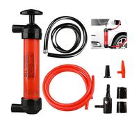 Herbst Handpumpe Wasser, Tragbare Benzin Absaugpumpe Manuelle Benzinpumpe Umfüllpumpe mit 3 Schläuchen Multifunktional Siphonpumpen Set für Auto Boot Motorrad Fahrzeug zum Diesel Öl Bremsflüssigkeit