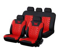 HerfsT Auto Sitzbezüge Set für Mitsubishi Space Star 2.GEN 2.gen,Stoff Autositzbezüge Schonbezüge Wasserdicht Atmungsaktiv Autositzschoner Zubehör,E/Red