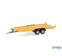 Herpa PKW Transportanhänger 2 achs gelb 052450-003