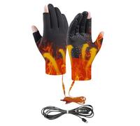 Herren Heizung Handschuhe, Elektrische Handwärmer,USB Ladbar Fahrrad Handschuhe Mit Zwei Finger Touch Screen - Für Männer Und Frauen Motorrad Arbeit Ski