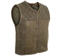 Herren Leder Kutte Lederweste Hunter Weste Custom Biker Weste Vintage Braun