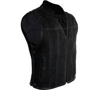 Herren Lederkutte Kutte Lederweste Bikerweste Motorrad Weste Nubuk Leder Rocker