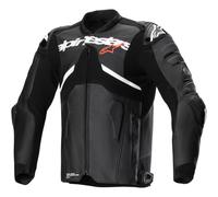 Alpinestars Atem V5 perforierte Motorrad Lederjacke, schwarz/weiß, Größe 54